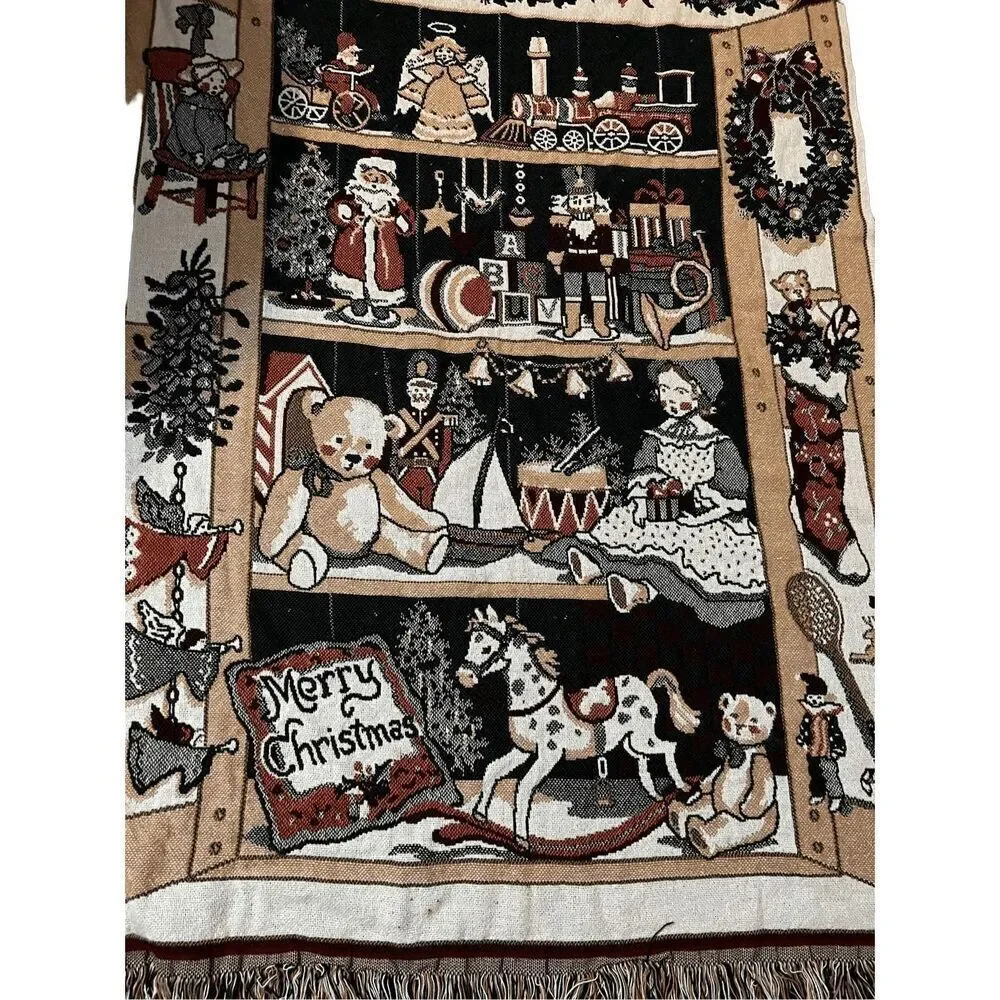 Vintage Antique Toys Tapestry Throw Blanket